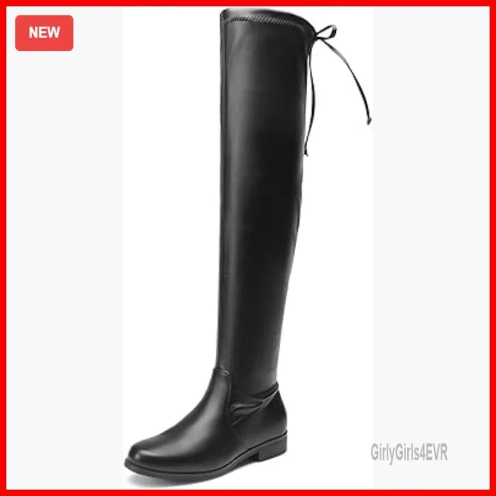Women's Thigh High Over the Knee Boots Low Block Heel Casual Fashion